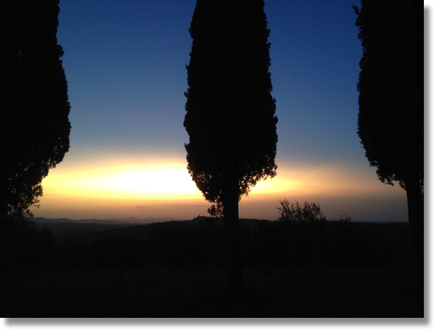 pienza_sunset_cypresses